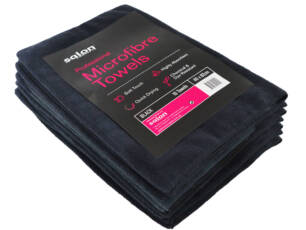 Salon Concept Microfibre Towels Black 10 Pkt